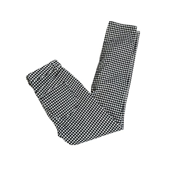 Talbots Black and White Check Velvet High Waist Straight Leg Jeans Size 2 Petite - Picture 3 of 10